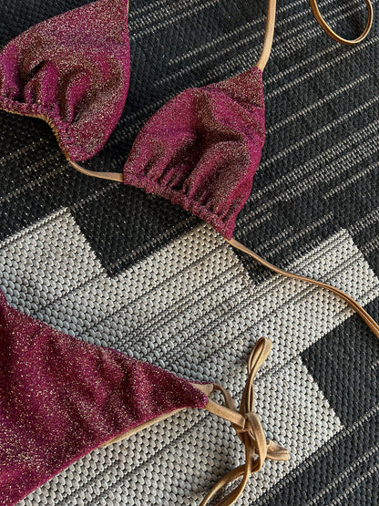 AZUSA TOP/CERRITOS BOTTOM- PLUM LUREX