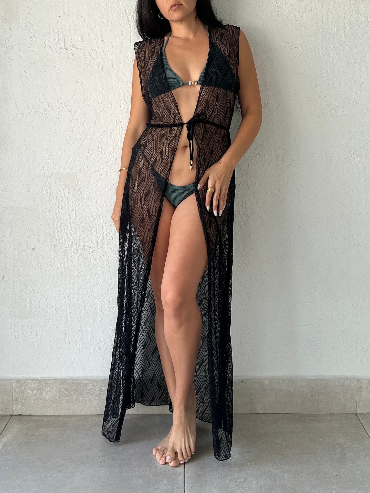 DEL MAR LONG TUNIC - BLACK