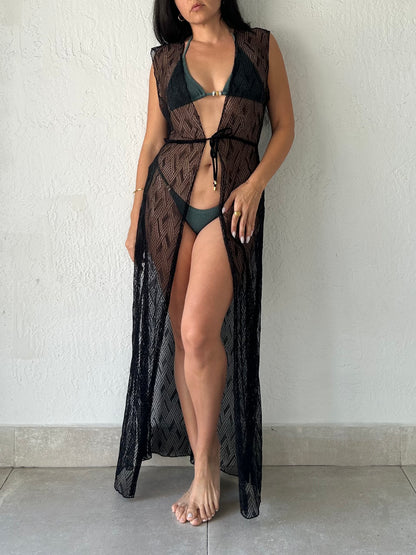 DEL MAR LONG TUNIC - BLACK