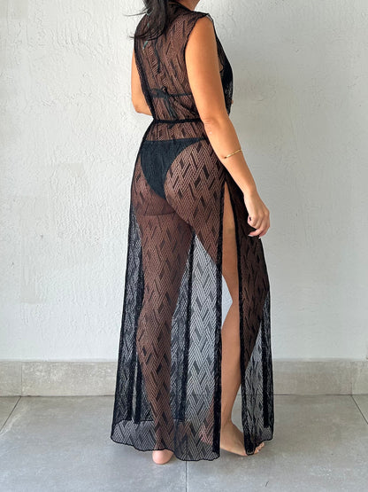 DEL MAR LONG TUNIC - BLACK