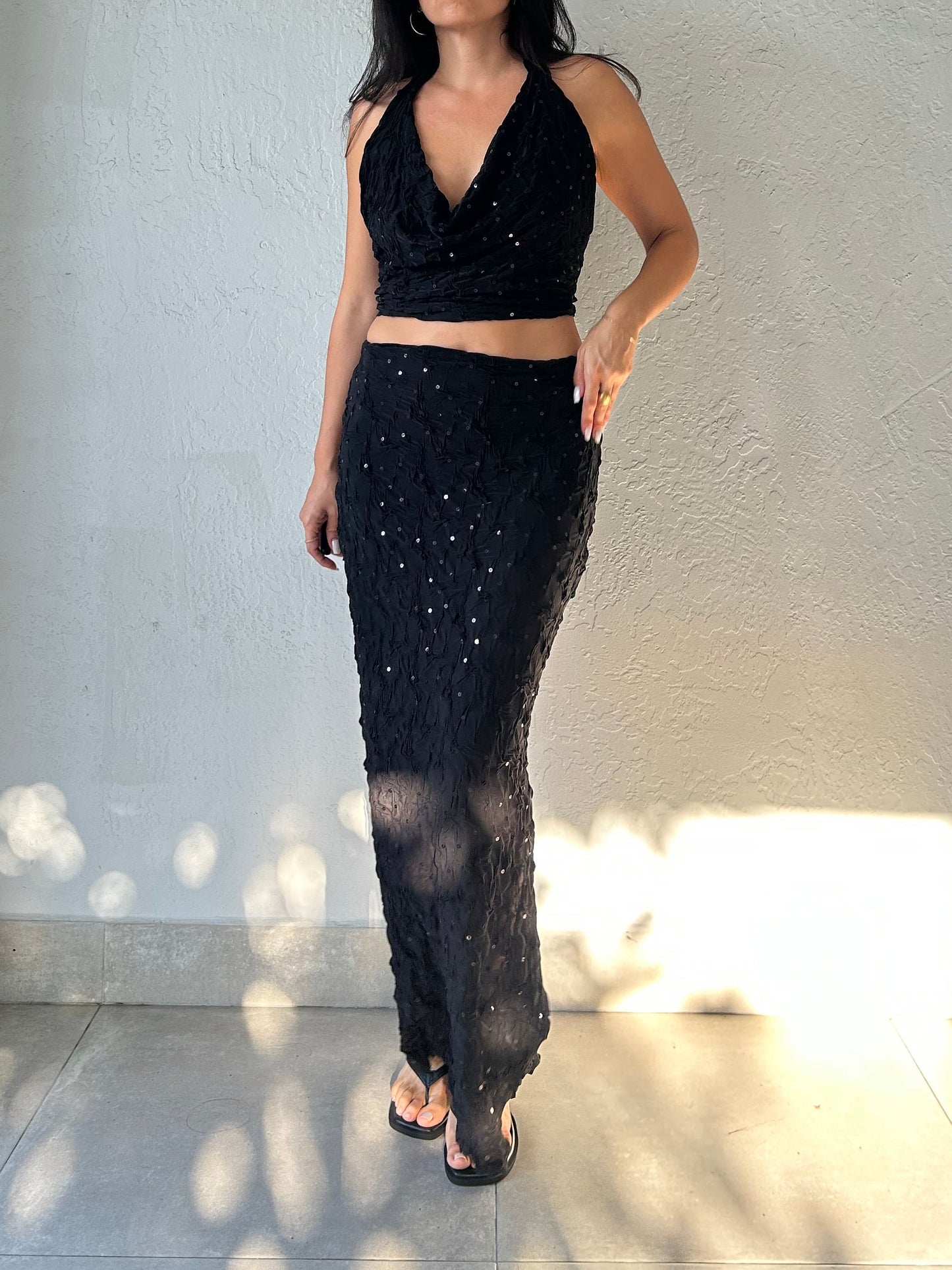 MELROSE MAXI SKIRT - ROSELIA SEQUIN