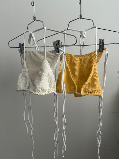 OCEANSIDE ONE SIZE BIKINI SET - BUTTER YELLOW