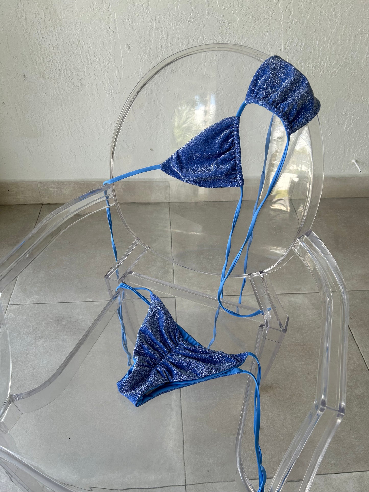 AZUSA TOP/CERRITOS BOTTOM- AZUL LUREX