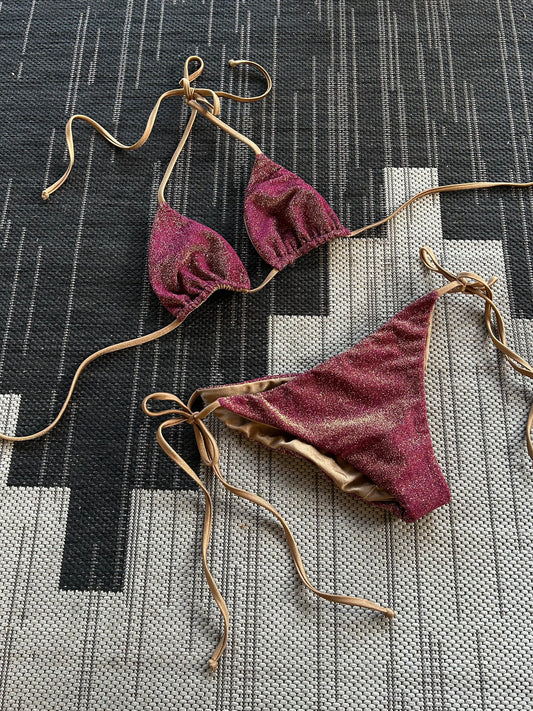 AZUSA TOP/CERRITOS BOTTOM- PLUM LUREX