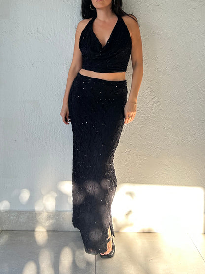MELROSE MAXI SKIRT - ROSELIA SEQUIN