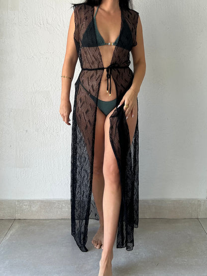 DEL MAR LONG TUNIC - BLACK